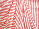 Orange And Cream Half Inch Stripes Polyester Spandex Fabric - Orange And Cream Half Inch Stripes, 58"/60" Width (Yards)