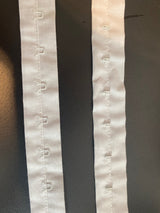Hook and Eye Tape White Cotton