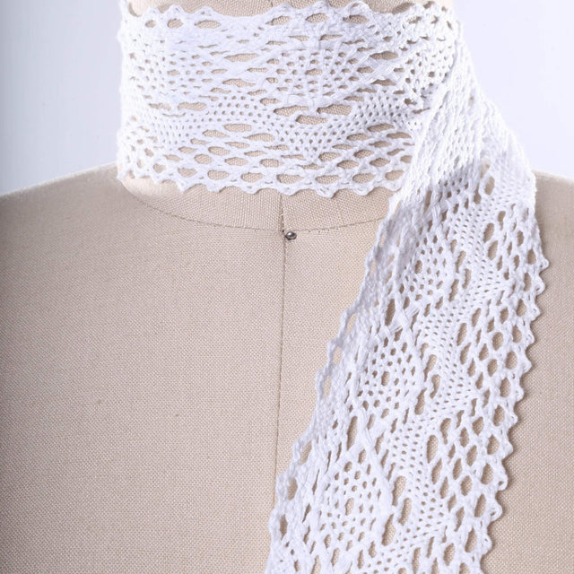 Cluny Lace Trim White 2.25 Inch