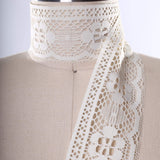 Lace Trim Ivory White Polyester 2 Yards