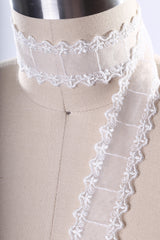 Ivory Polyester Sheer Lace Trim