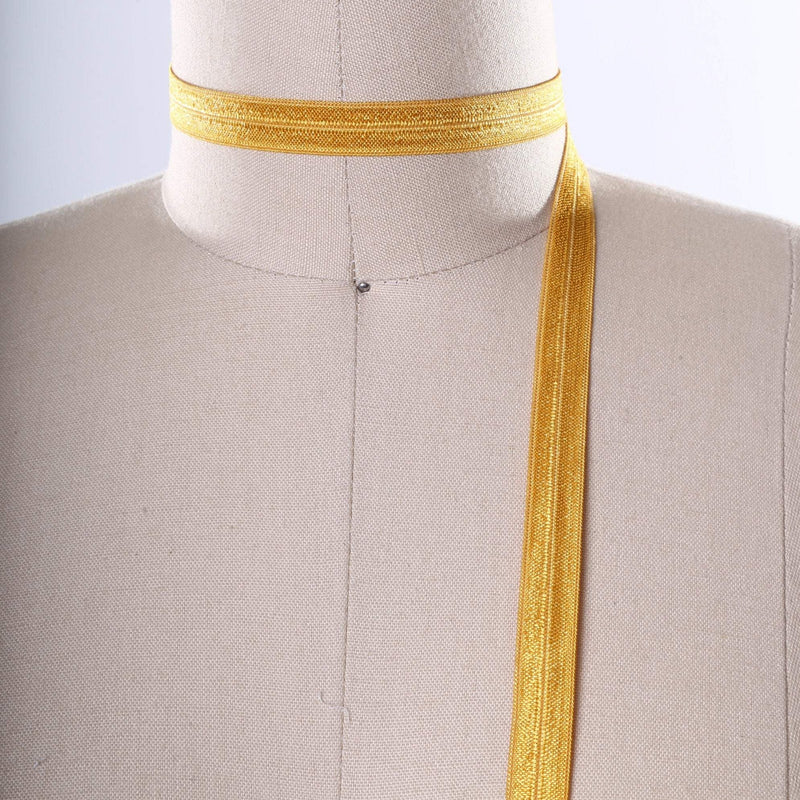 Fold Over Elastic Gold 5/8 Inch