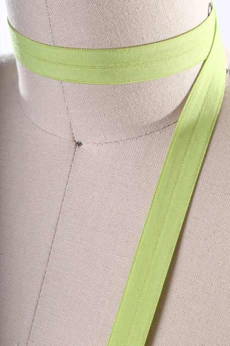 Fold Over Elastic Trim Lime Green 5/8"