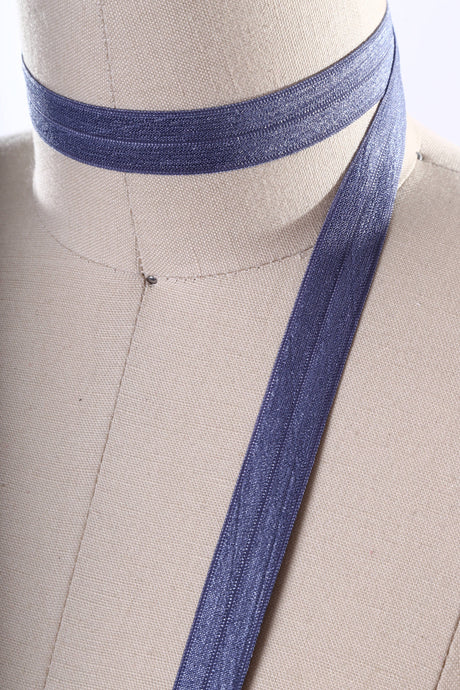 Fold Over Elastic Indigo Blue 5/8"