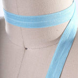 Fold Over Elastic Deep Sky Blue 5/8 Inch