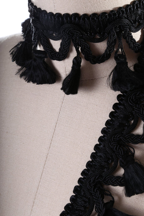Gimp Tassel Trim Black Red