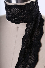 Stretch Lace Trim Black 2.5 Inch