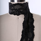 Stretch Lace Trim Black 2.5 Inch