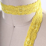 Stretch Lace Trim Bright Yellow 7/8"