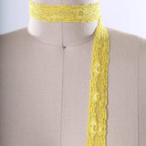 Stretch Lace Trim Bright Yellow 7/8"