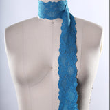 Stretch Lace Trim 2.5" Floral Blue