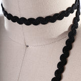 Gimp Trim Metallic Gold Black 3/8 Inch