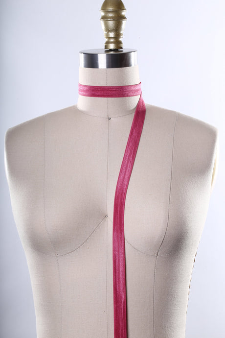 Fold Over Elastic Trim 5/8" Magenta