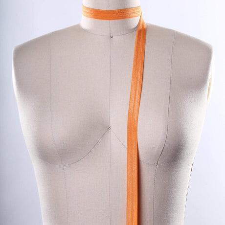 Fold Over Elastic Trim Orange 5/8"