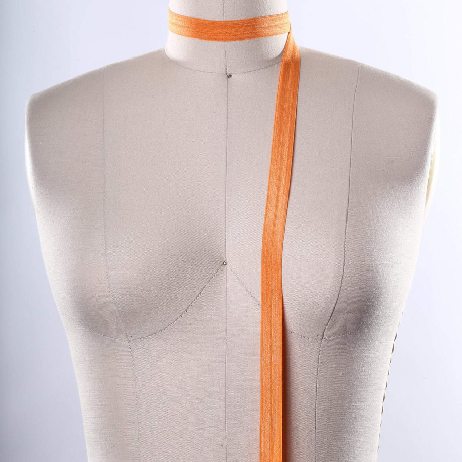 "Trim 5/8"" 3 Yards Medium Orange Fold Over Elastic Foldover Elastic for Hair Bows DIY Sewing