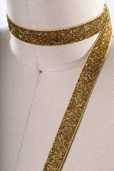 Glitter Elastic Trim Gold 5/8"