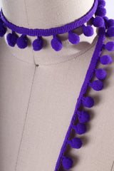 Pom Pom Trim Violet Purple 2 Yards