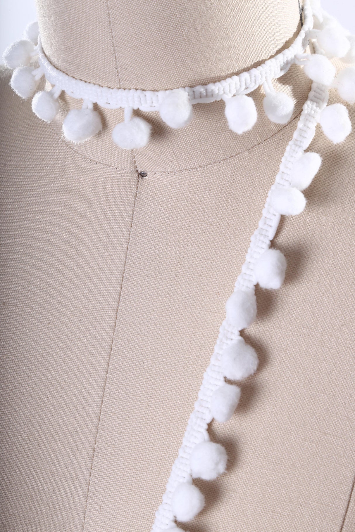 Pom Pom Trim White Snowball