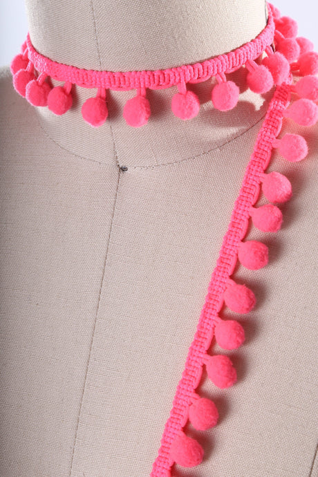 Pom-Pom Trim Vibrant Pink 2 Yards