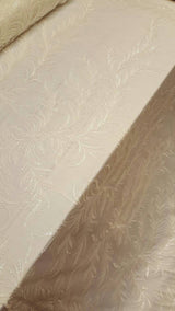 Clear Sequin Bridal Lace Off White