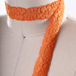 Stretch Lace Trim Fire Orange 7/8 Inch