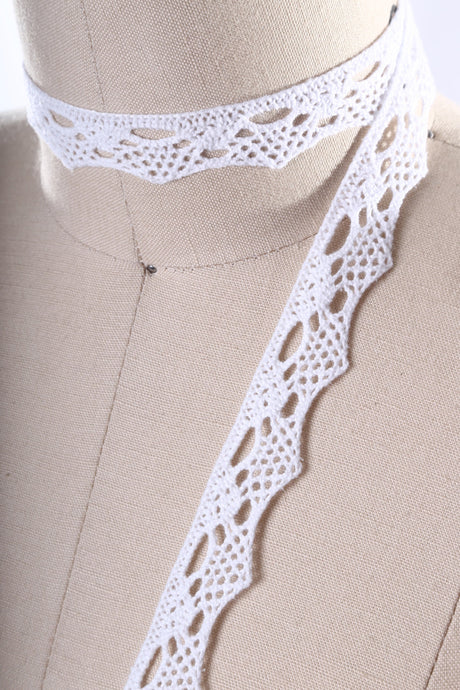 Cotton Cluny Lace Trim White 3/4"