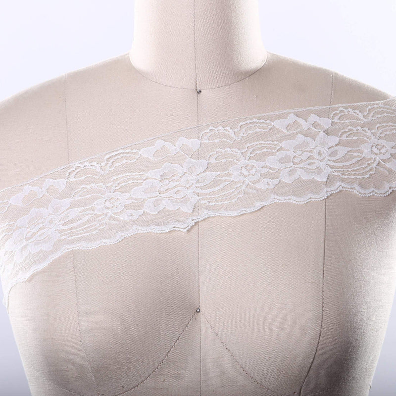 Floral Lace Trim White 2 Yards