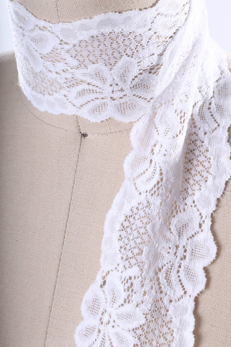 Stretch Lace Trim 2.5" Floral Scalloped