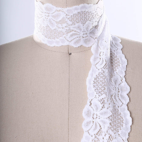 Stretch Lace Trim 2.5" Floral Scalloped