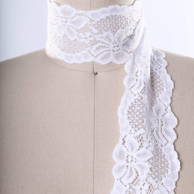Stretch Lace Trim 2.5" Floral Scalloped