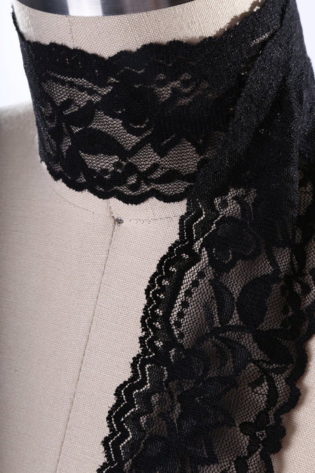 Stretch Lace Trim White 2in