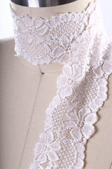 Stretch Lace Trim White Ivory 2.5 Inch