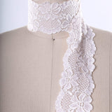 Stretch Lace Trim White Ivory 2.5 Inch
