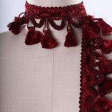 Gimp Tassel Trim Black Red