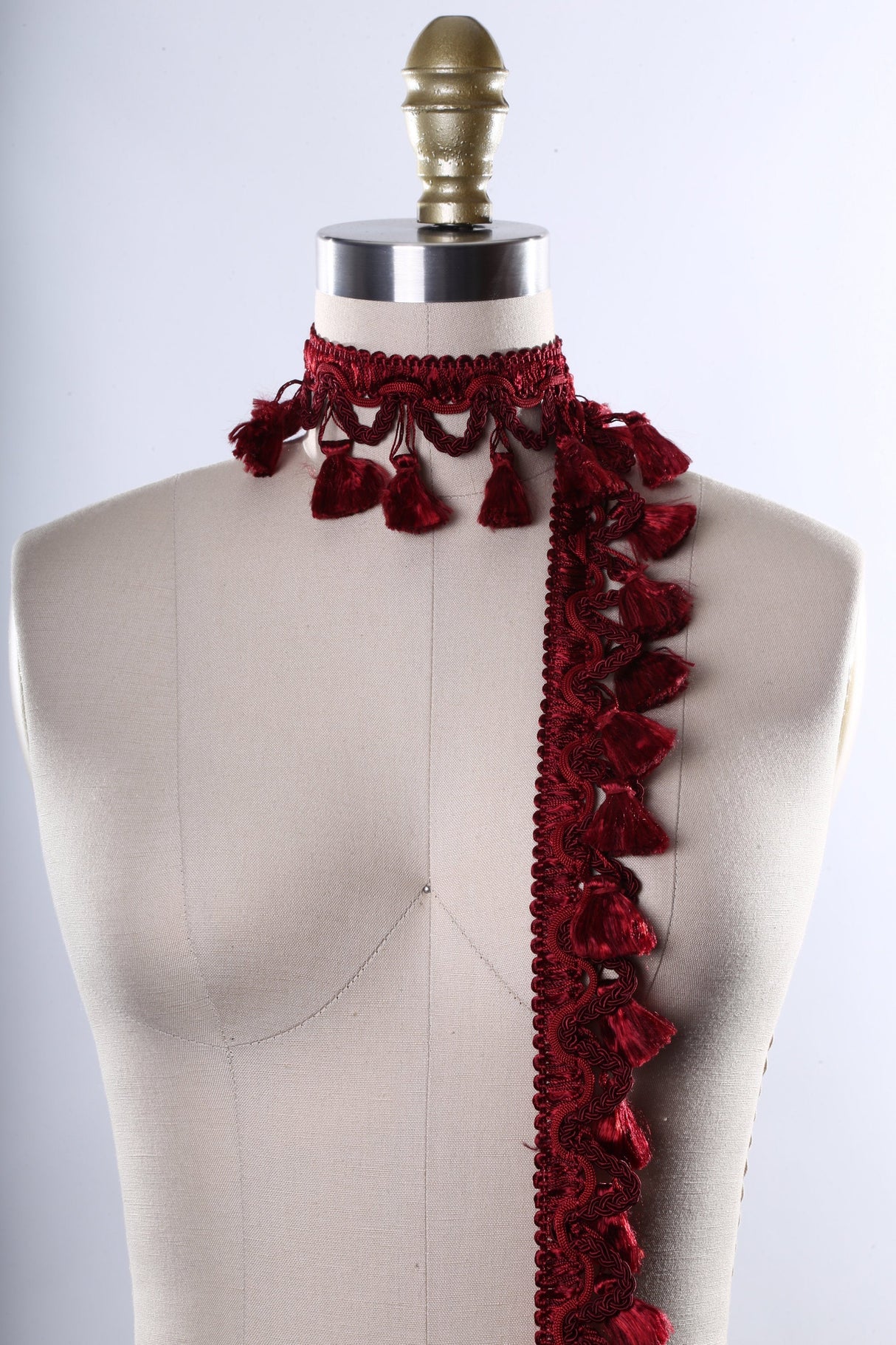 Gimp Tassel Trim Black Red