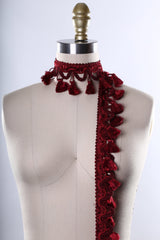 Gimp Tassel Trim Black Red
