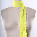 Stretch Lace Trim Bright Yellow 2.5 Inch