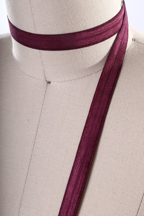 Fold Over Elastic Trim Burgundy 5/8in