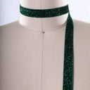 Glitter Elastic Trim Green 5/8"