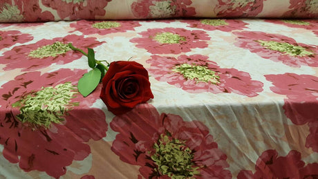 Rayon Challis Pink Blush Floral