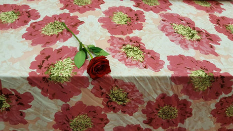 Rayon Challis Pink Blush Floral