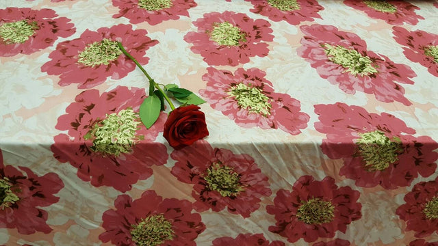 Rayon Challis Pink Blush Floral
