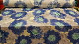 Rayon Challis Blue Mint Floral Fabric
