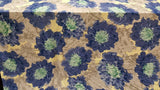 Rayon Challis Blue Mint Floral Fabric