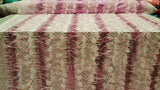 Fuchsia Lace Sequin Embroidered Pink Mesh Fabric