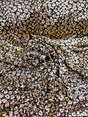 Stretch Faux Leather Cheetah Print Gold Black
