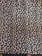 Stretch Faux Leather Cheetah Print Gold Black
