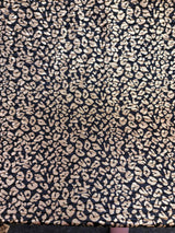 Stretch Faux Leather Cheetah Print Gold Black