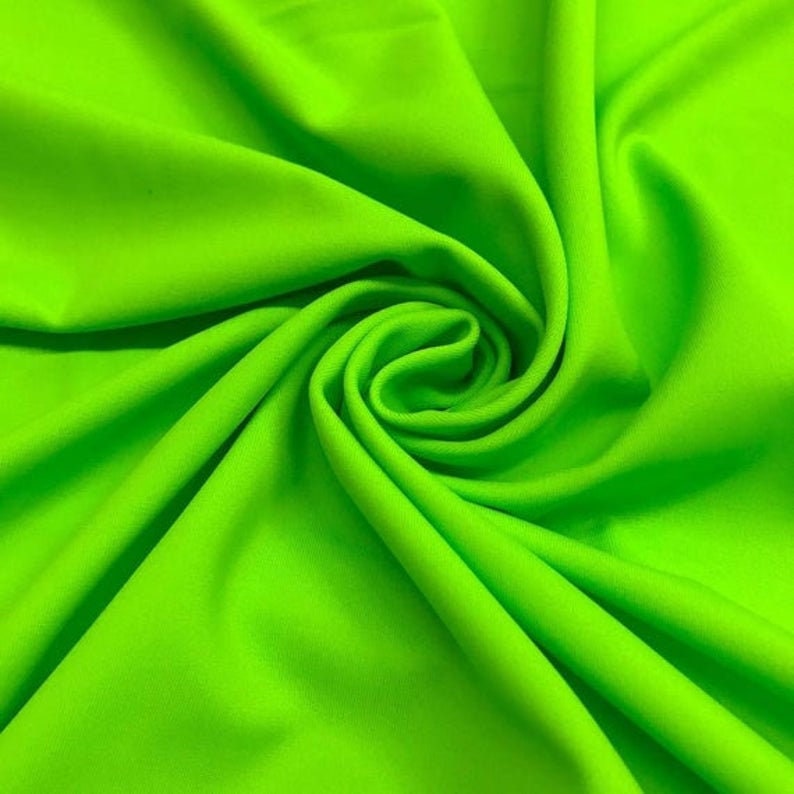 Shiny Finish Milliskin Nylon Spandex Fabric Neon Green