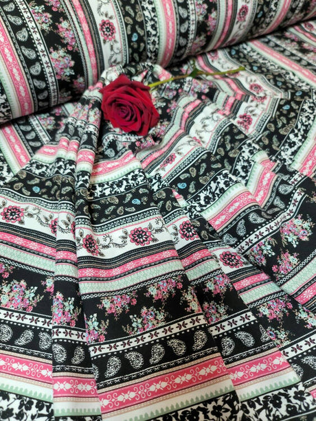 Rayon Challis Multicolor Floral Print